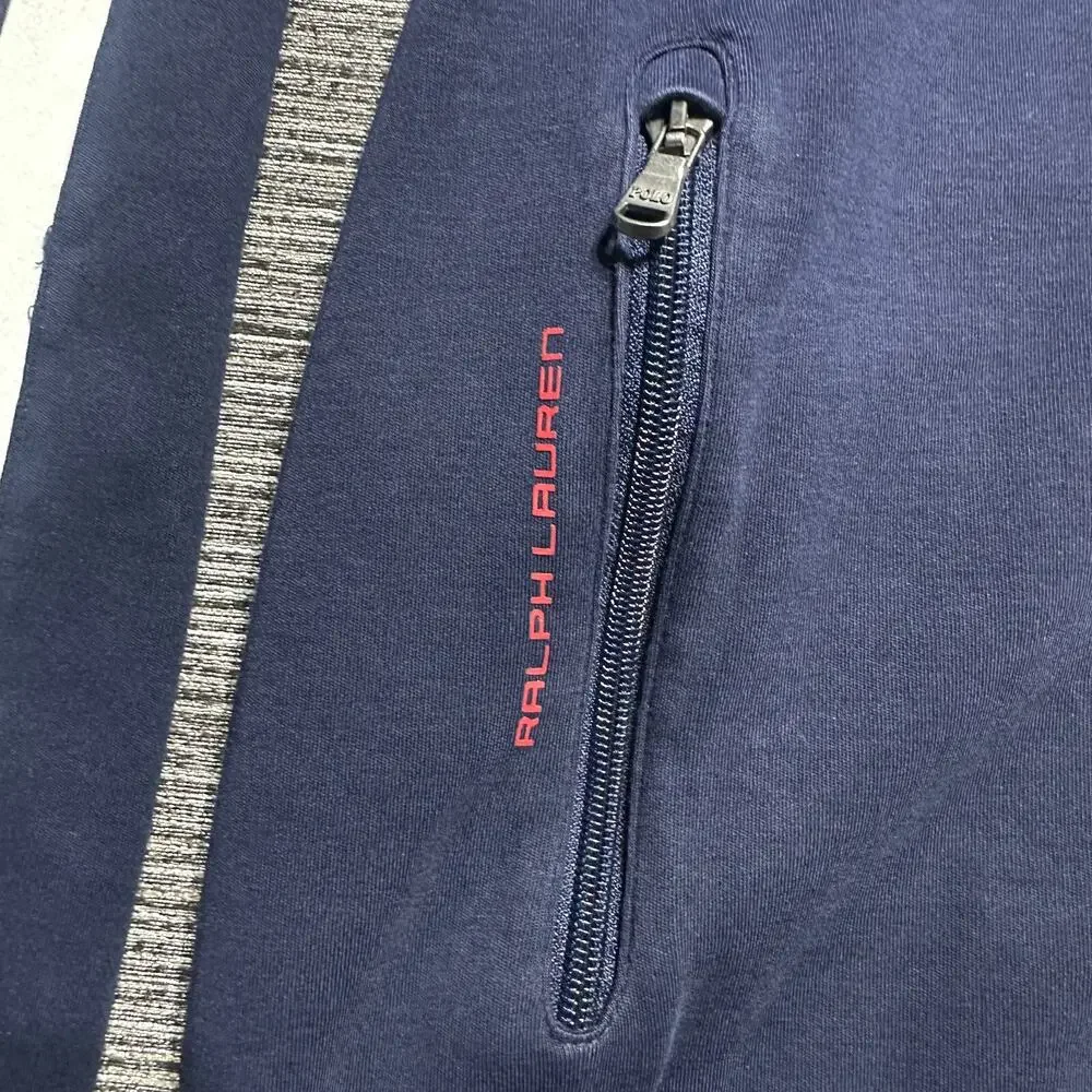 Polo By Ralph Lauren Performance Track Jacket Men's L Blue Full Zip